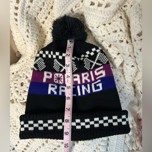 Vintage 90s Polaris Racing Pom Pom winter hat/beanie - Picture 7 of 8